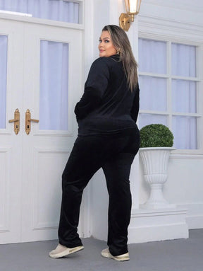 Conjunto Feminino Plus Size De Veludo