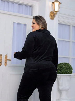 Conjunto Feminino Plus Size De Veludo