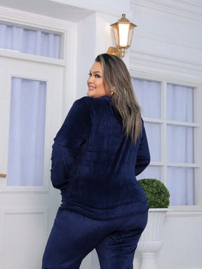 Conjunto Feminino Plus Size De Veludo