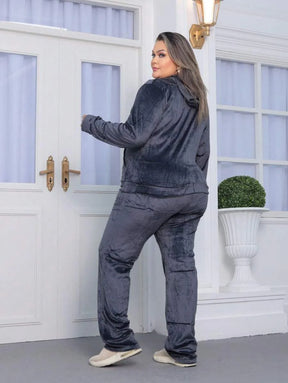 Conjunto Feminino Plus Size De Veludo