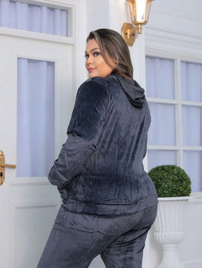 Conjunto Feminino Plus Size De Veludo