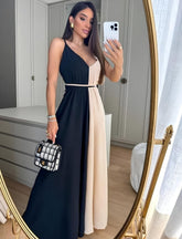 Vestido Longo Bicolor