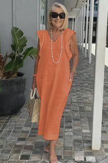 Vestido Midi de Linho Zorane