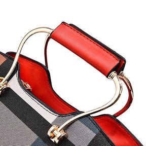 Bolsa Lattice de Couro